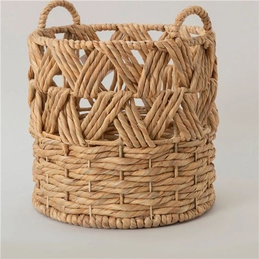 Handcrafted Zimbabwean reed basket